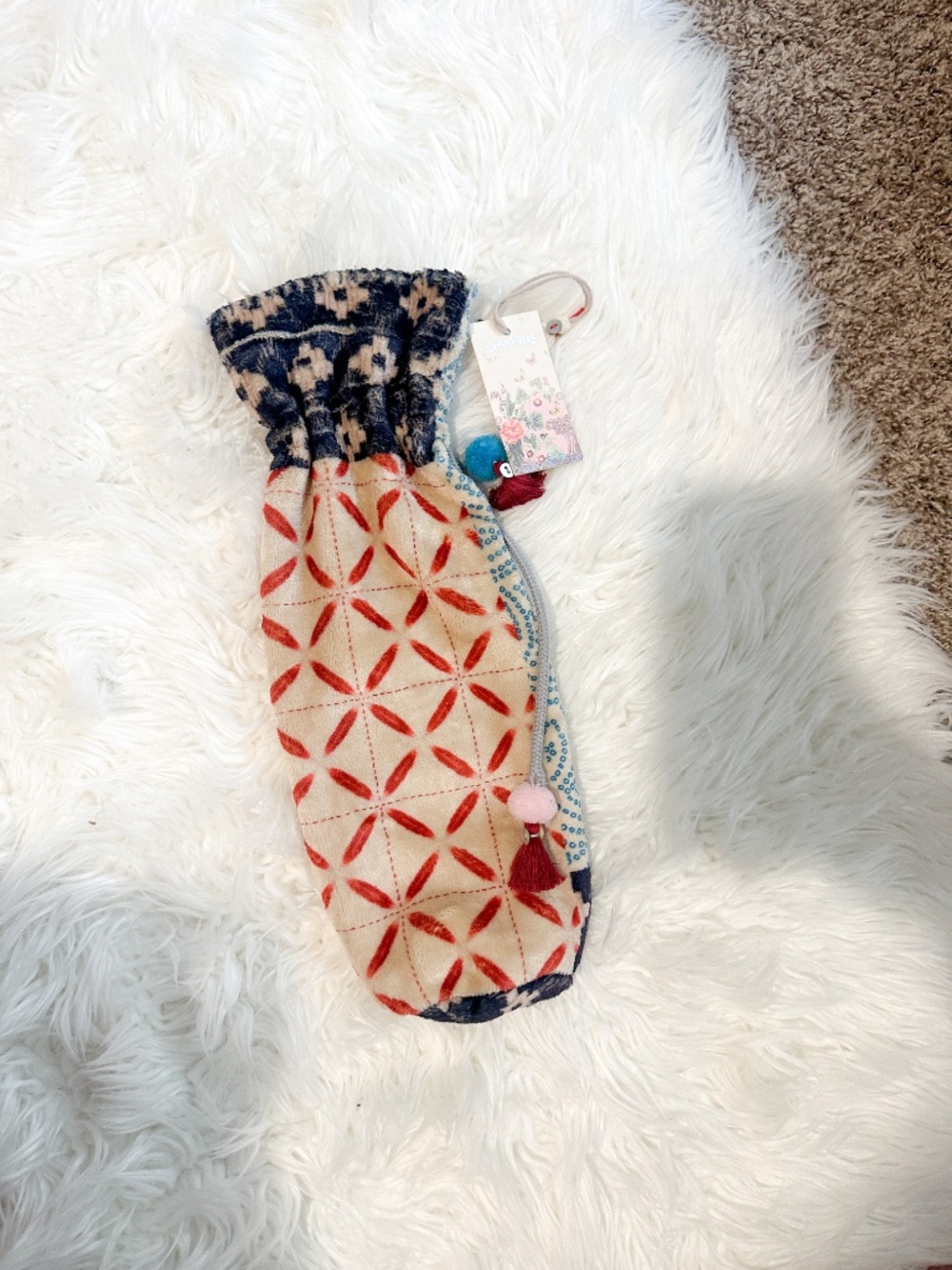 Johnny Was Multicolor Wine Bottle Cover